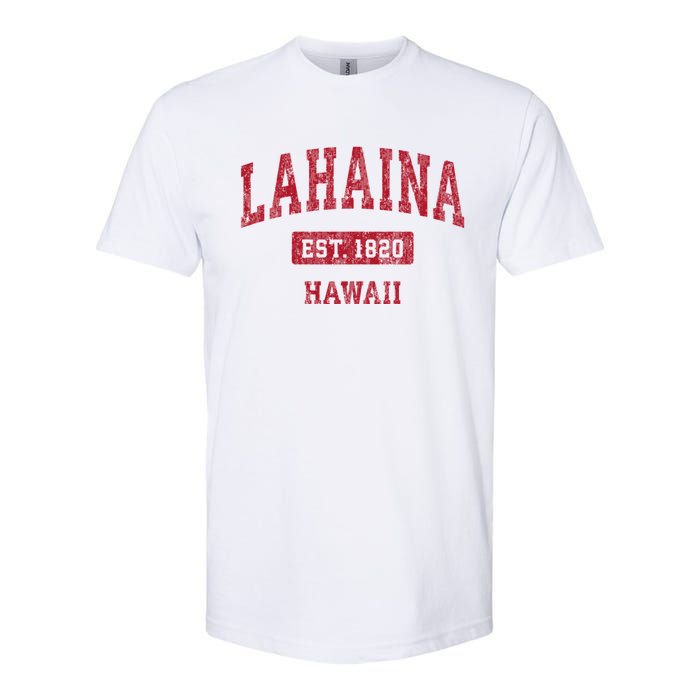 Lahaina Hawaii Hi Vintage Sports Softstyle CVC T-Shirt