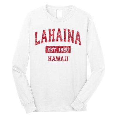 Lahaina Hawaii Hi Vintage Sports Long Sleeve Shirt