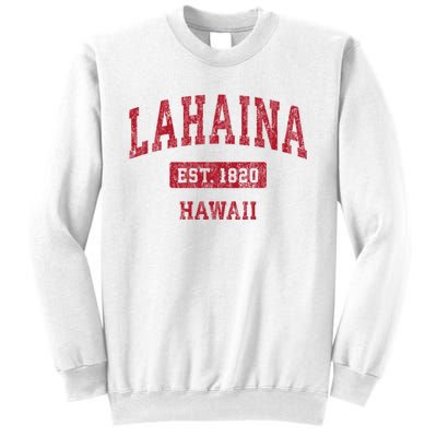 Lahaina Hawaii Hi Vintage Sports Sweatshirt