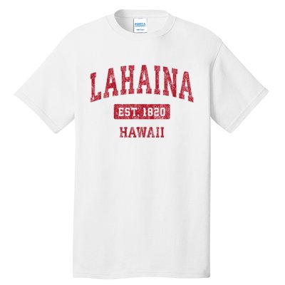 Lahaina Hawaii Hi Vintage Sports Tall T-Shirt