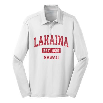 Lahaina Hawaii Hi Vintage Sports Silk Touch Performance Long Sleeve Polo