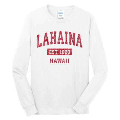 Lahaina Hawaii Hi Vintage Sports Tall Long Sleeve T-Shirt