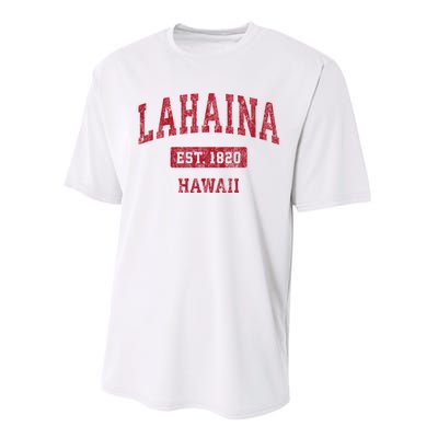 Lahaina Hawaii Hi Vintage Sports Performance Sprint T-Shirt