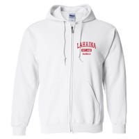 Lahaina Hawaii Hi Vintage Sports Full Zip Hoodie