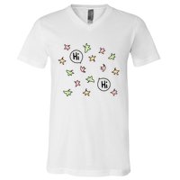 Leaves Hi Hi Bubblefree V-Neck T-Shirt