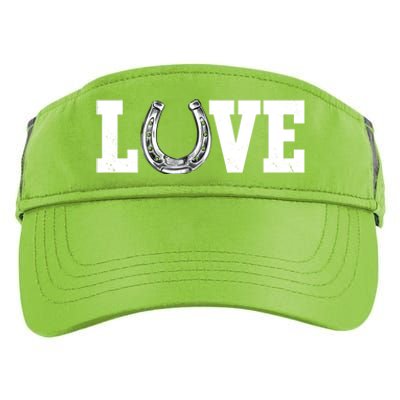 Love Horseshoe Horse Horseback Riding Lover Cow Gift Adult Drive Performance Visor