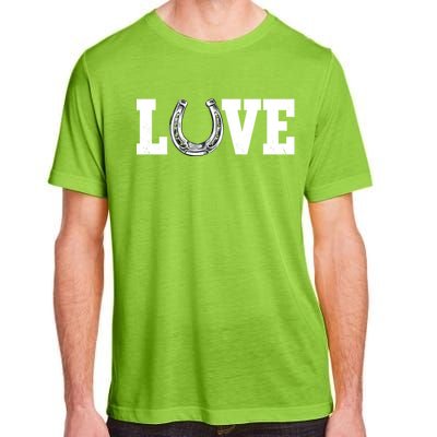 Love Horseshoe Horse Horseback Riding Lover Cow Gift Adult ChromaSoft Performance T-Shirt