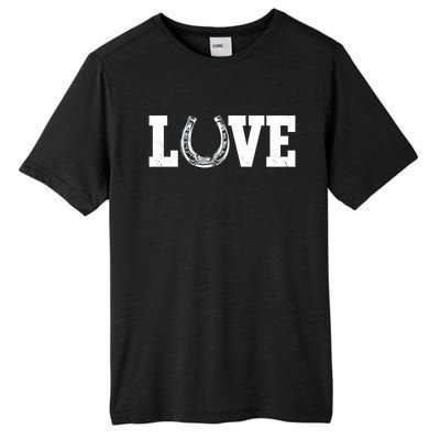 Love Horseshoe Horse Horseback Riding Lover Cow Gift Tall Fusion ChromaSoft Performance T-Shirt