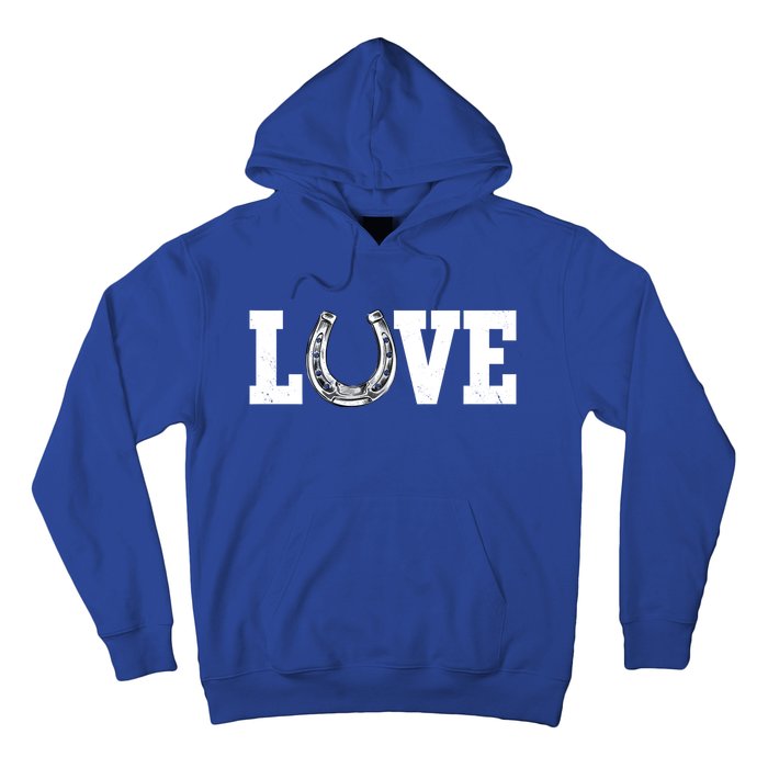 Love Horseshoe Horse Horseback Riding Lover Cow Gift Hoodie