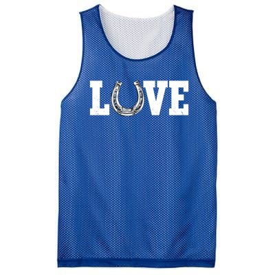 Love Horseshoe Horse Horseback Riding Lover Cow Gift Mesh Reversible Basketball Jersey Tank