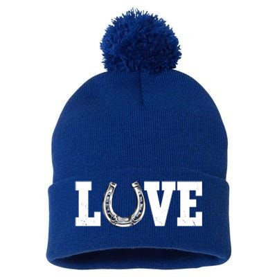 Love Horseshoe Horse Horseback Riding Lover Cow Gift Pom Pom 12in Knit Beanie