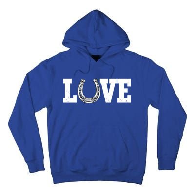 Love Horseshoe Horse Horseback Riding Lover Cow Gift Tall Hoodie