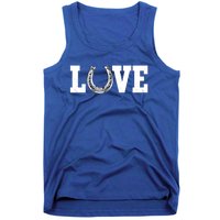 Love Horseshoe Horse Horseback Riding Lover Cow Gift Tank Top