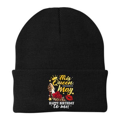 Leopard High Heel This Queen Was Born In May Happy Birthday Beanie