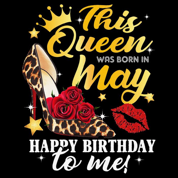 Leopard High Heel This Queen Was Born In May Happy Birthday 16 in Basic Backpack