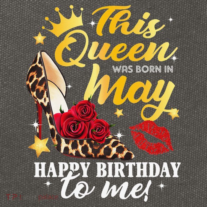 Leopard High Heel This Queen Was Born In May Happy Birthday Cotton Canvas Backpack