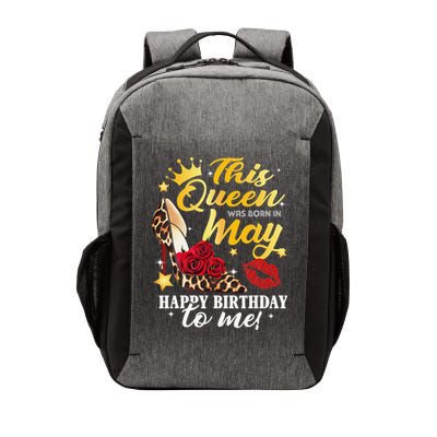 Leopard High Heel This Queen Was Born In May Happy Birthday Vector Backpack