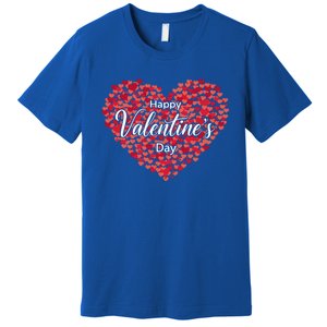 Love Hearts Happy Valentines Day Heart Cute Gift Premium T-Shirt