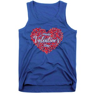 Love Hearts Happy Valentines Day Heart Cute Gift Tank Top