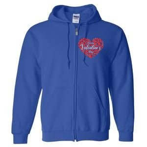 Love Hearts Happy Valentines Day Heart Cute Gift Full Zip Hoodie