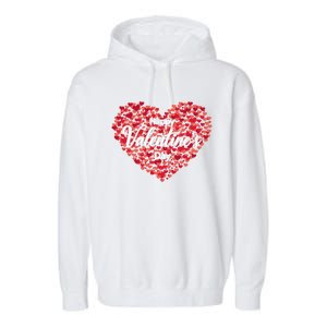 Love Hearts Happy Valentines Day Heart Cute Gift Garment-Dyed Fleece Hoodie