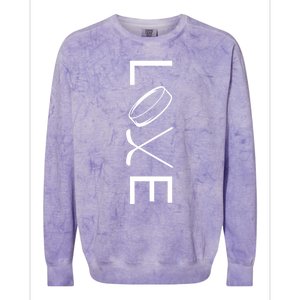 Love Hockey Hockey Meaningful Gift Colorblast Crewneck Sweatshirt