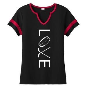 Love Hockey Hockey Meaningful Gift Ladies Halftime Notch Neck Tee