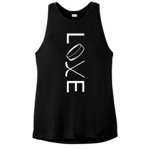 Love Hockey Hockey Meaningful Gift Ladies PosiCharge Tri-Blend Wicking Tank