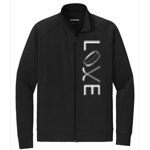 Love Hockey Hockey Meaningful Gift Stretch Full-Zip Cadet Jacket