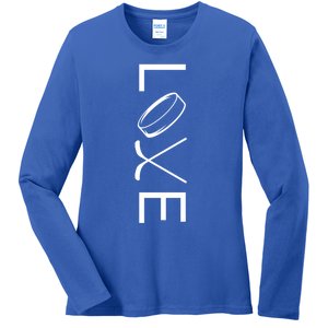 Love Hockey Hockey Meaningful Gift Ladies Long Sleeve Shirt