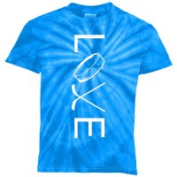 Love Hockey Hockey Meaningful Gift Kids Tie-Dye T-Shirt