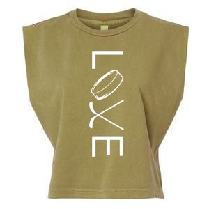 Love Hockey Hockey Meaningful Gift Garment-Dyed Women's Muscle Tee