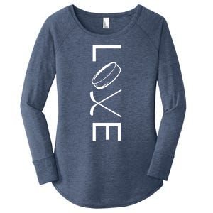 Love Hockey Hockey Meaningful Gift Women's Perfect Tri Tunic Long Sleeve Shirt