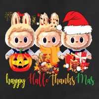 Labubu Happy Hallothanksmas Labubu Lovers Group Matching Cool Comfort Performance Bucket Hat