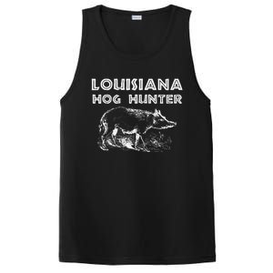 Louisiana Hog Hunter Outdoor Hunting Gift PosiCharge Competitor Tank