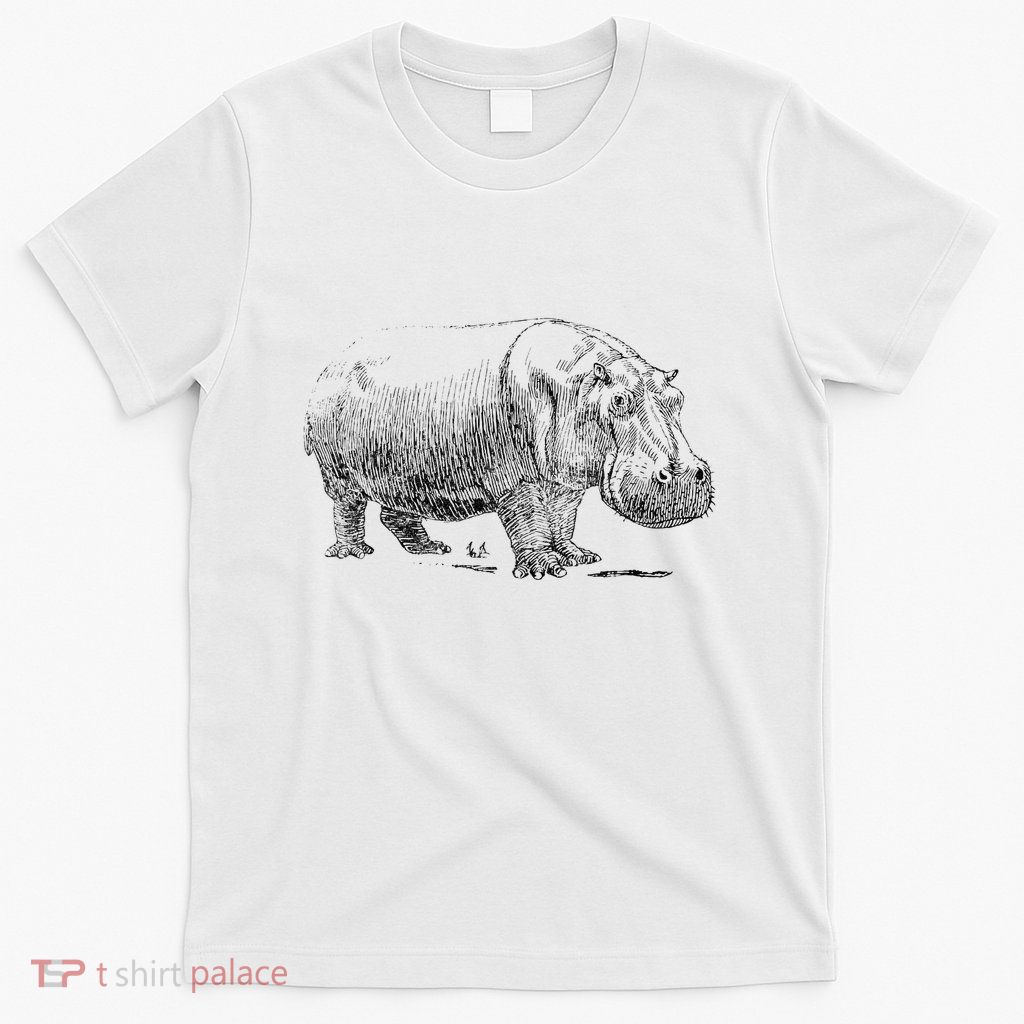 Love Heart Hippos Silhouette T Hippo Spirit Animal T-Shirt