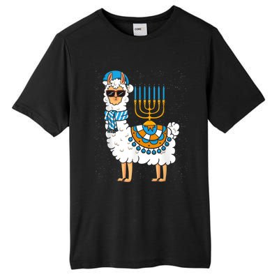 LLama Hanukkah Happy Hanukah Funny Pajama Family Matching Tall Fusion ChromaSoft Performance T-Shirt