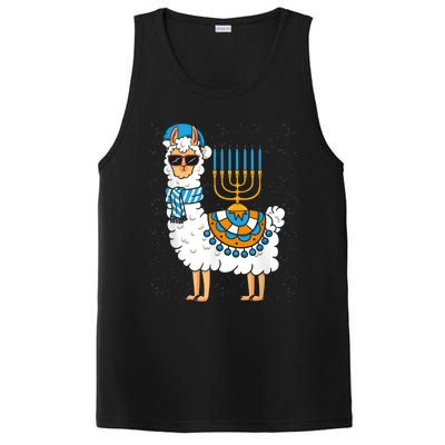 LLama Hanukkah Happy Hanukah Funny Pajama Family Matching PosiCharge Competitor Tank