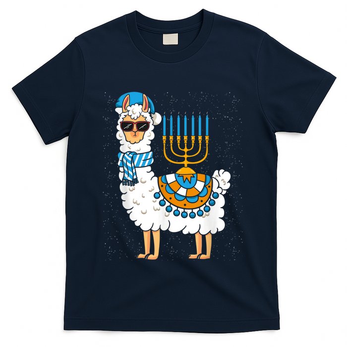 LLama Hanukkah Happy Hanukah Funny Pajama Family Matching T-Shirt