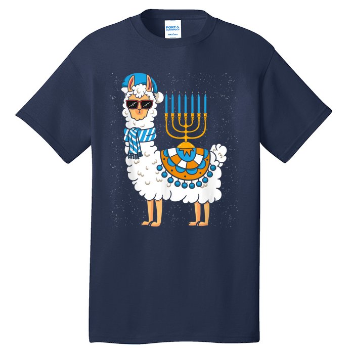 LLama Hanukkah Happy Hanukah Funny Pajama Family Matching Tall T-Shirt