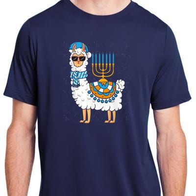 LLama Hanukkah Happy Hanukah Funny Pajama Family Matching Adult ChromaSoft Performance T-Shirt