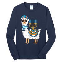 LLama Hanukkah Happy Hanukah Funny Pajama Family Matching Tall Long Sleeve T-Shirt