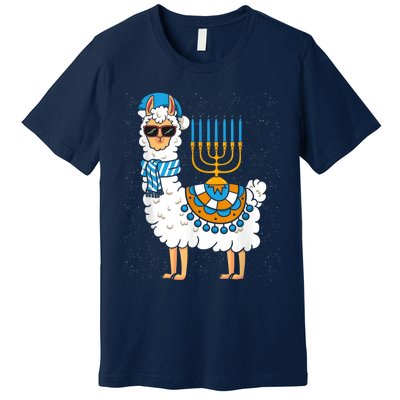 LLama Hanukkah Happy Hanukah Funny Pajama Family Matching Premium T-Shirt