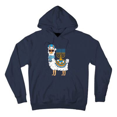 LLama Hanukkah Happy Hanukah Funny Pajama Family Matching Tall Hoodie