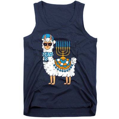 LLama Hanukkah Happy Hanukah Funny Pajama Family Matching Tank Top