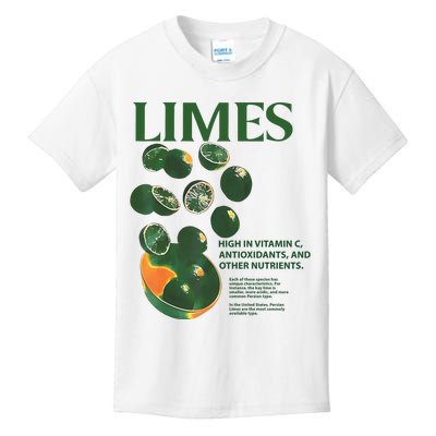 Limes High In Vitamin C Antioxidants And Other Nutrients Kids T-Shirt