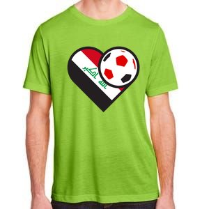 Love Heart Iraqi Futbol Soccer Team Adult ChromaSoft Performance T-Shirt