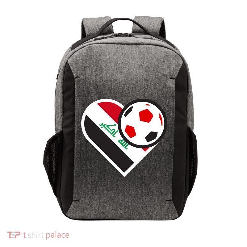 Love Heart Iraqi Futbol Soccer Team Vector Backpack