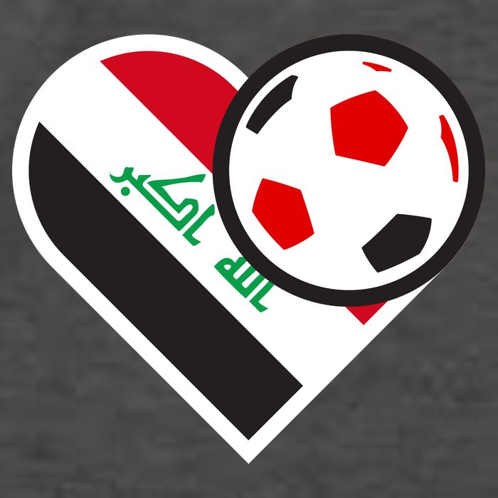 Love Heart Iraqi Futbol Soccer Team Vector Backpack