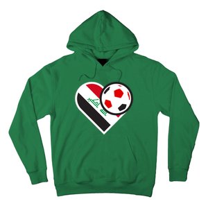 Love Heart Iraqi Futbol Soccer Team Hoodie